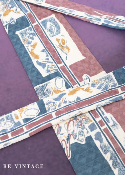 復古玩色80S磚塊塗鴉領帶6