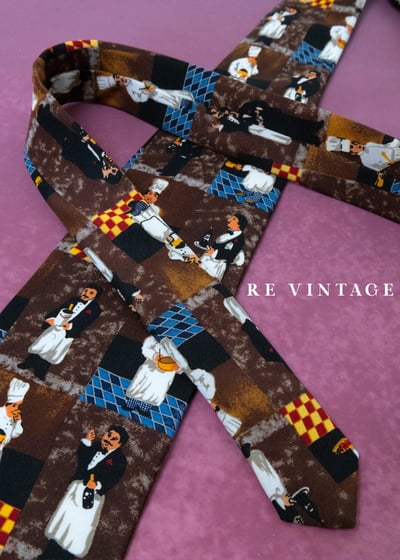 主廚的秘密餐桌工作職人印花領帶1