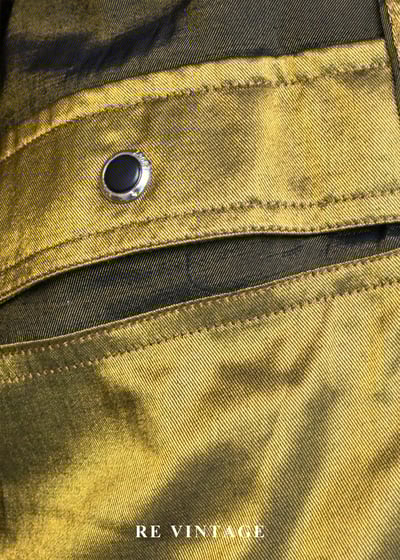 極光戰機 - 金黃橄欖光澤夾克外套7