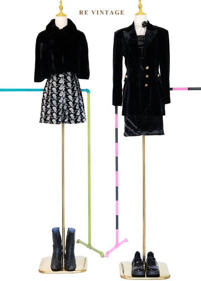 質感單品 - 金釦黑絨西裝外套2