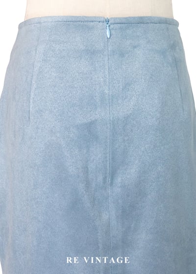 粉藍麂皮塗鴉花朵美裙（26"）8