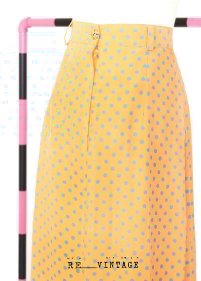 粉橘色點點長裙8