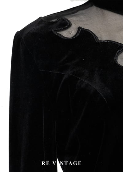 文藝少女 - 雲紋鏤空立領絨布上衣4