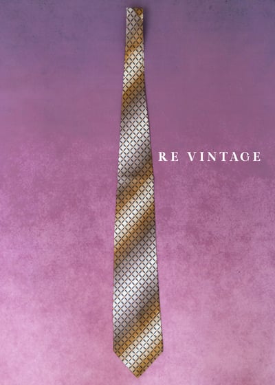 褐霧斜影格紋排列領帶3