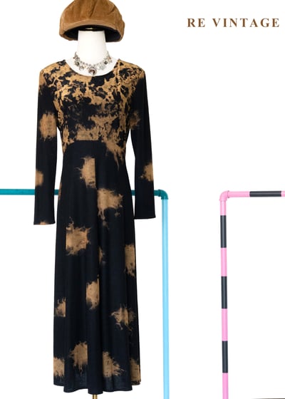 月光下灑落的焦糖渲染長洋裝1