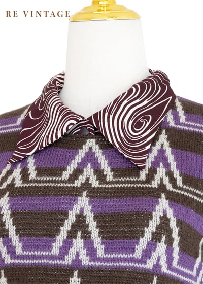 白白小山線條毛料針織背心3