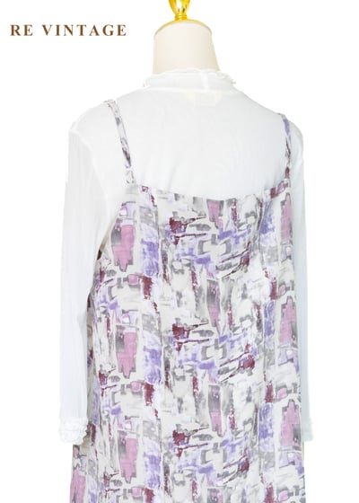 蒙馬特的街頭畫板細肩帶長洋裝12