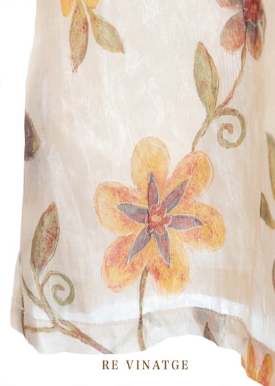 漂亮壓花米白色夏日洋裝7