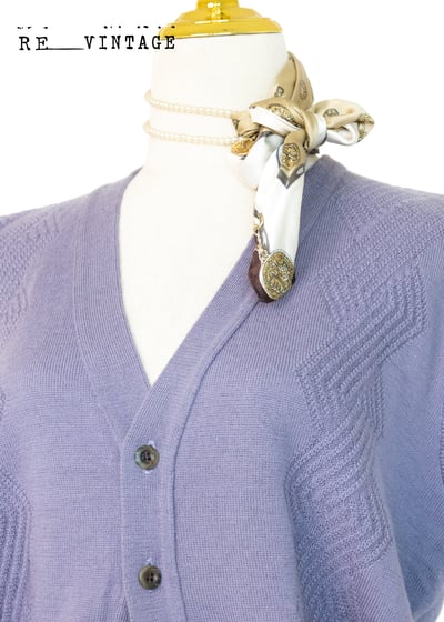 藍紫色立體編織紋針織背心9