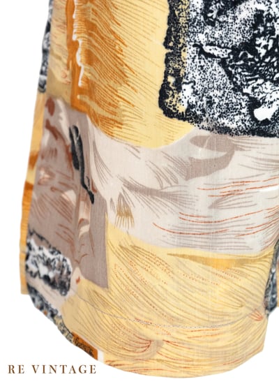 鵝黃色の方塊圖騰短褲（27"）9