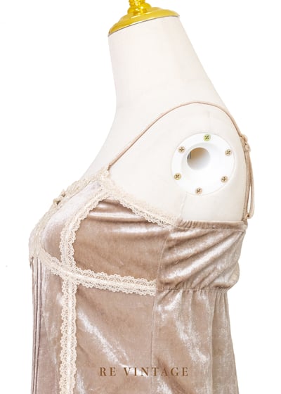 閃耀月光蕾絲絨布背心8