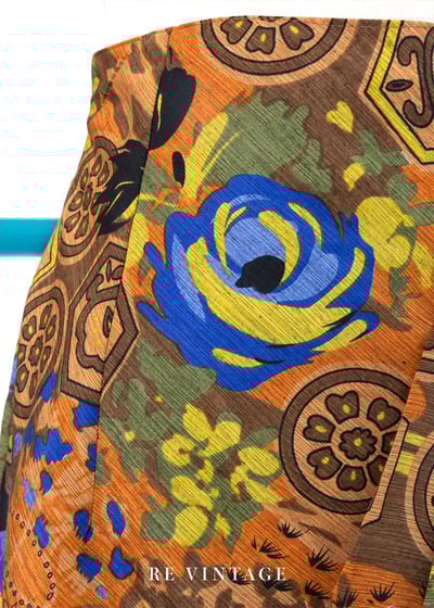 Dark Orange African Print 高腰裙裙（25"-26"）9