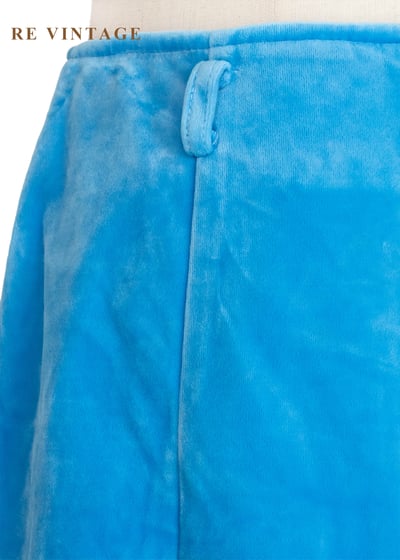 寶石水藍絨布短裙（24"）5