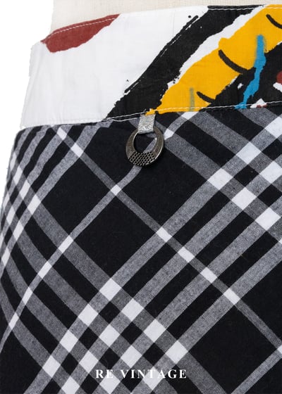 『歐洲寶物』塗鴉解構的狂想荷葉邊中長裙（30"）10