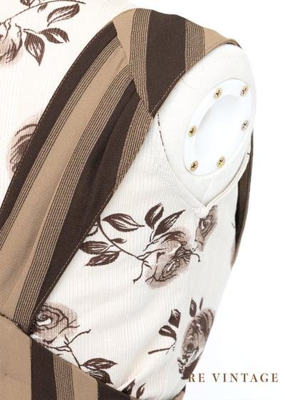 雙棕色線條連身褲9