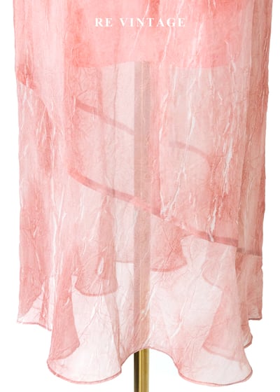 煙粉大理石紋細肩帶長洋裝12