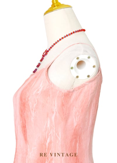 煙粉大理石紋細肩帶長洋裝10