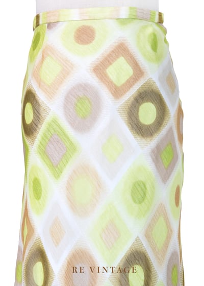 Amber Moss 菱格光影琥珀綠長裙（27"）3