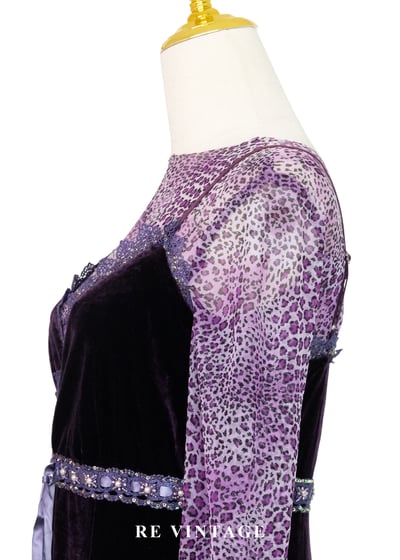 永夜之夢 - 寶石珠珠絨布細肩帶洋裝9