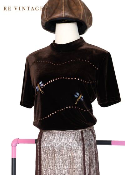 小蜻蜓住在巧克力農場絨布上衣1