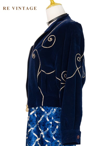 金線旋舞短版絨布外套12