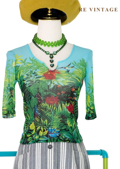 叢林幻境 - 亞馬遜的呼吸網紗上衣1