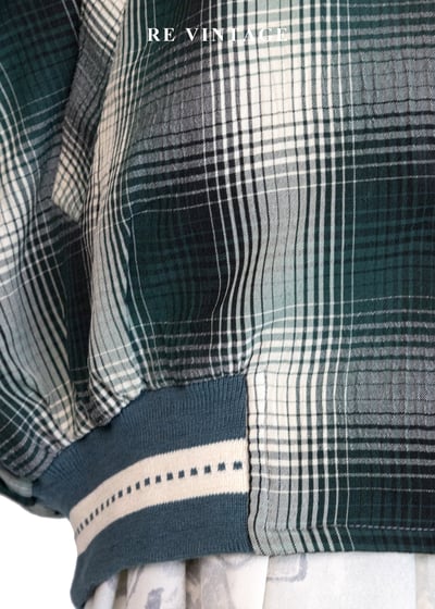 森林浴漸層格紋薄款夾克外套7