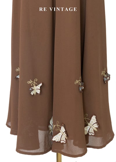 蝴蝶輕棲咖啡色長裙（24-27"）4