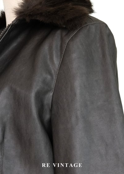 好萊塢名媛黑棕斑紋皮革外套10