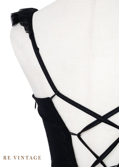 繁星花朵閃亮起舞黑蕾絲背心11