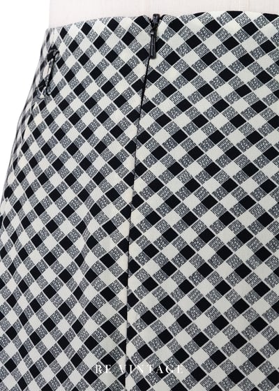 質感單品 - 黑白菱格紋長裙（28"）10