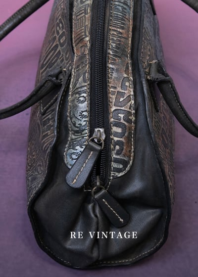 Betty Boop 刷染藍橘色人造皮革包3