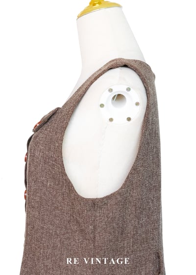 氣質單品 - 復古方領摩卡色氣質長洋裝9