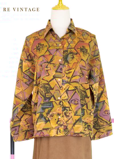 日落金字塔長袖襯衫1