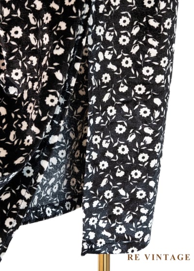 黑夜繁星花朵絨布洋裝8