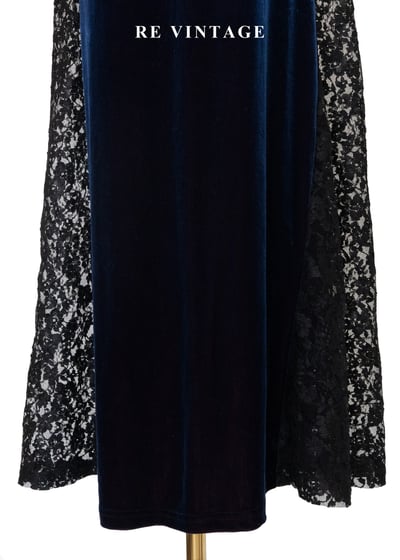  微光紅深藍蕾絲魔女長裙（28-30"）6