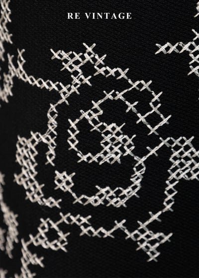 十字繡花卉古典韻味及膝裙（26"）8