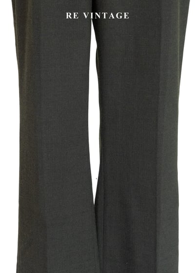 深苔綠活潑刺繡小花長褲（25"）4