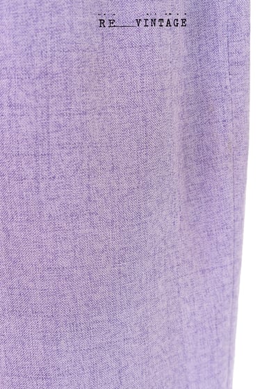 馬卡龍粉紫色高腰西裝褲10