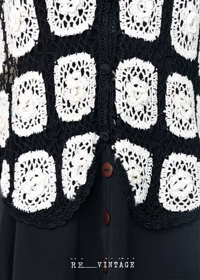 Crochet 立體小白花背心罩衫3