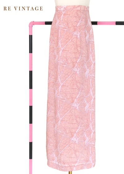 粉紅爆裂紋路雪紡長裙（24.5"）5