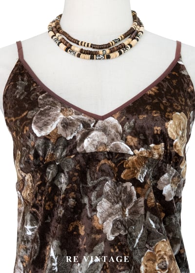 沈睡森林花影絨布細肩帶背心3