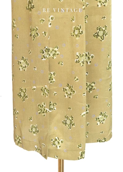 綠豹小花大地溫柔長洋裝11