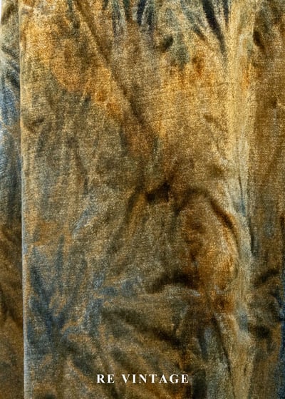 溫暖迷幻金黃綠絨布細肩帶洋裝7