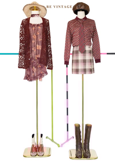 Rose Dust 茶玫瑰浪漫透膚洋裝2