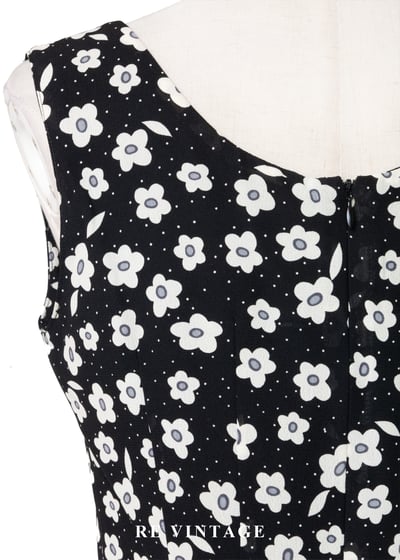 黑白映畫 - 法式雛菊氣質洋裝15