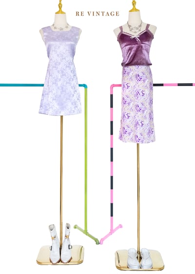 紫光波動迷幻中長裙（26-30"）2