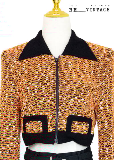 睫毛彎彎鮮橘色短版外套7