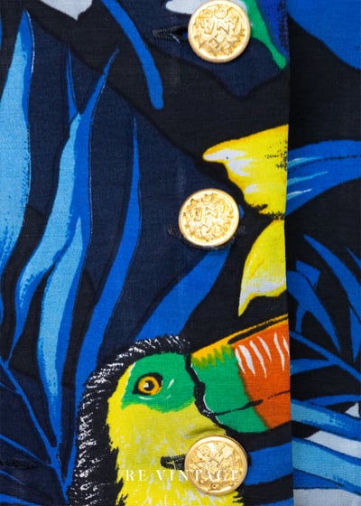 Jungle Whisper 繁葉間熱帶鳥兒短版背心4