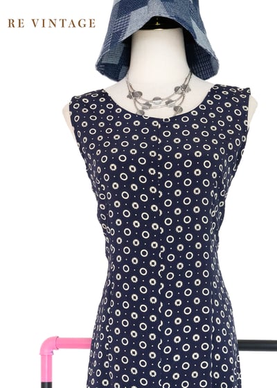 深藍圈圈連身褲3